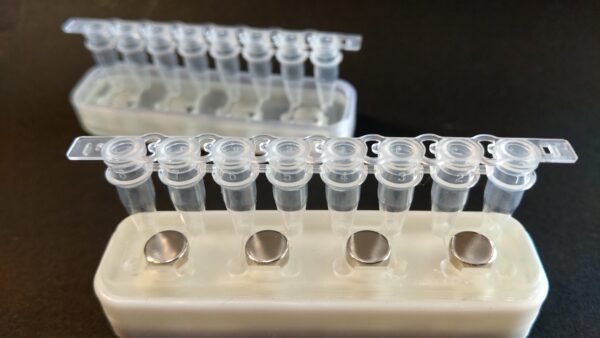 AccuMag 16 magnetic rack for 2x 8 PCR tubes magnetic beads isolation